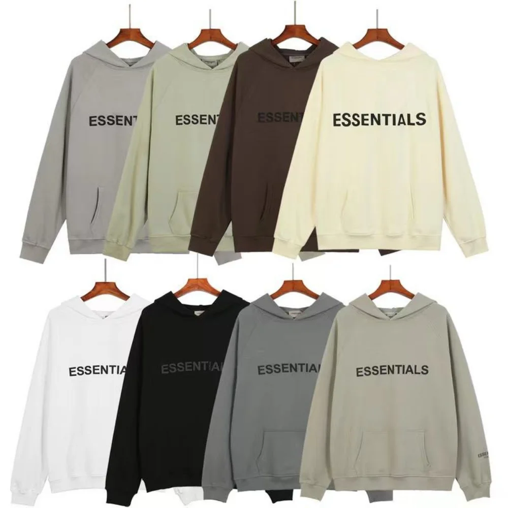 Wholesale 380Gsm Fashion Brand Essentials Double Line 100% Cotton Pullover Sweatshirts Oversized Hoodie Unisex