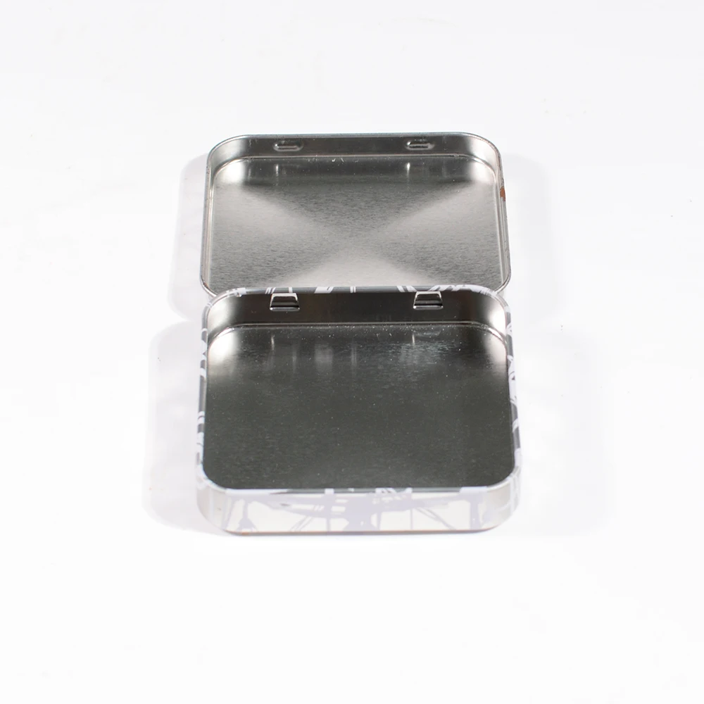 Custom High quality rectangle Food Grade Tin Box Cookie Tea Mini Mint Packaging Metal Tin Box Lovely Candy Chewing Gum Mint Box