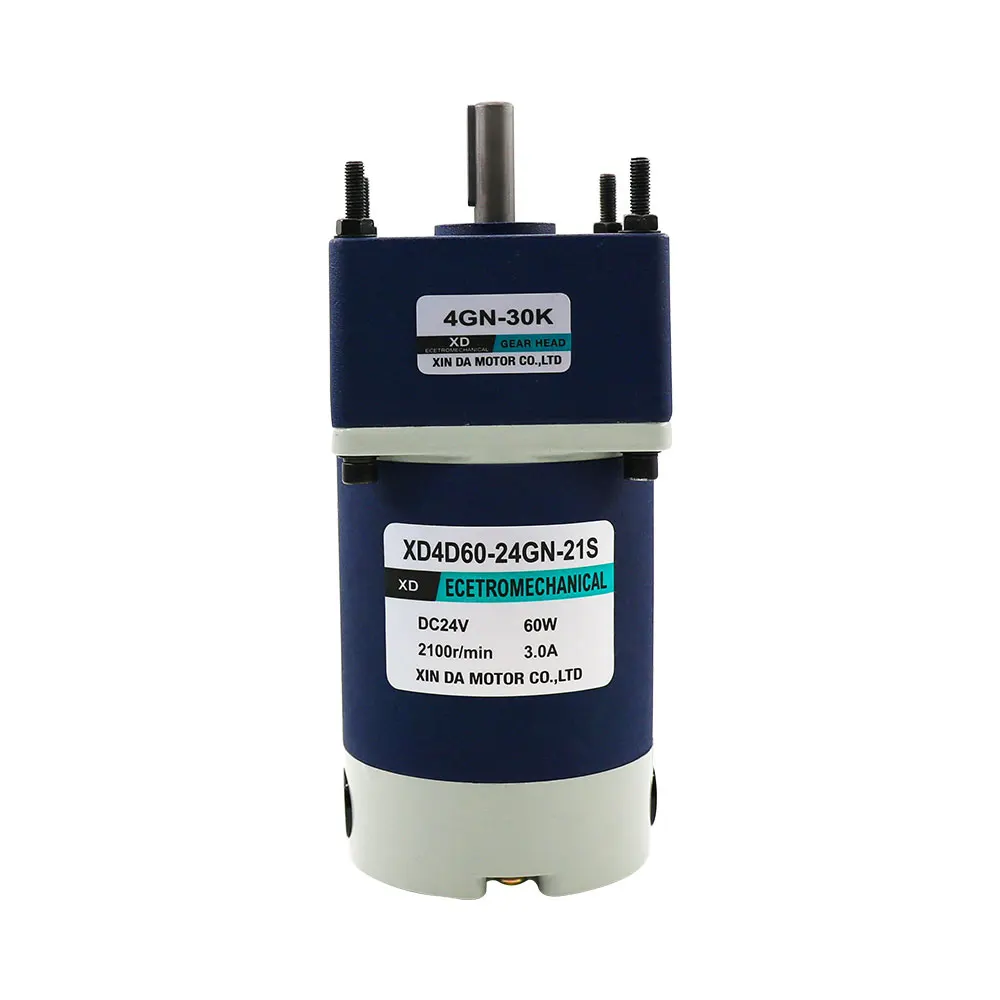 60W DC reduction gear motor 12v24v speed regulation slow forward and reverse large torque micro  electric motor dc