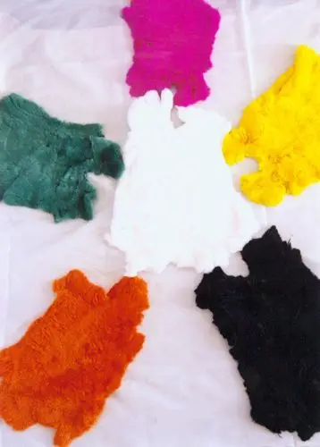 Dyed Color Real Rex Rabbit Fur Skin Tanned Fur Pelt For Sale