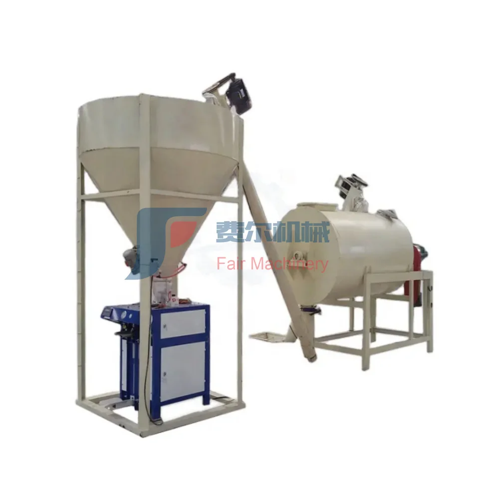 Semi-automatic and easy-to-operate dry mortar mixer, simple dry mortar mixing line, adhesive mixed mortar