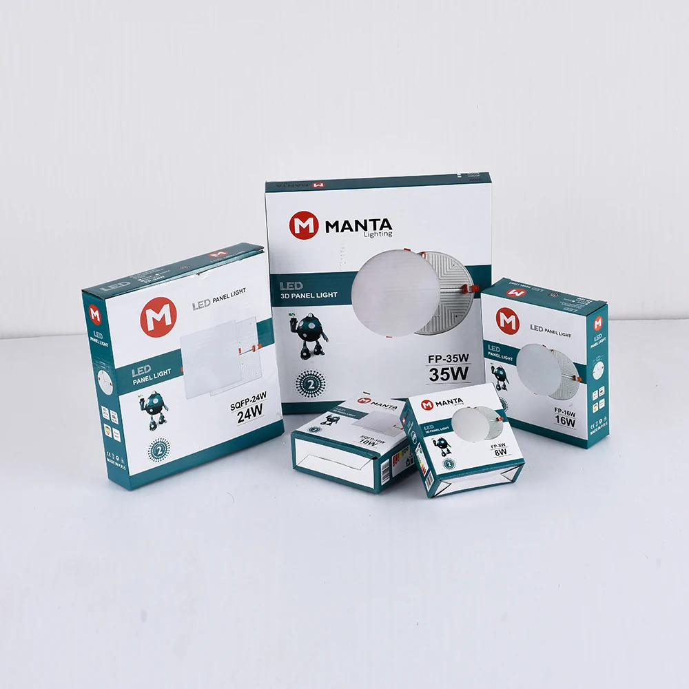 Ultra thin indoor lighting super bright 3w 6w 9w 12w 15w 18w 24w round square recessed conceal panel light led