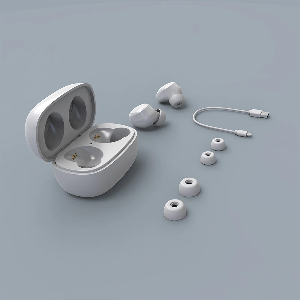 
Bluetooth True Earphones Sport With Microphone In-Ear Wireless Earbuds 2021 hot sale White black concise style 