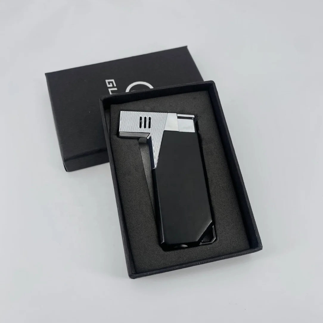 Wholesale custom inflatable torch lighter refillable butane gas two jet flame cigar lighter