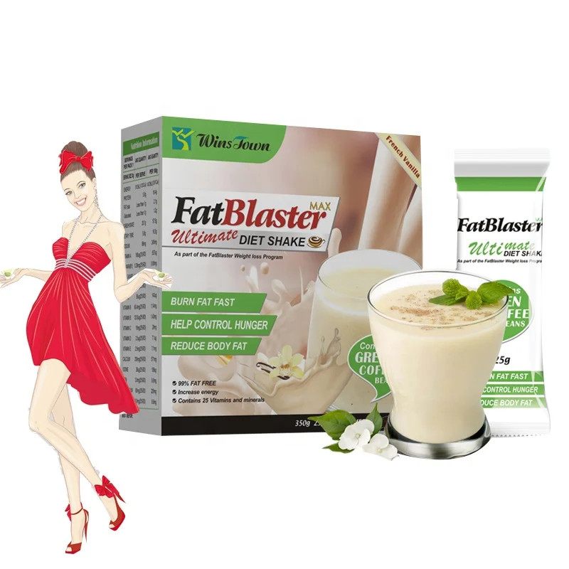 Fat blaster diet shake with vanilla flavour weight control food supplement loss weight powder