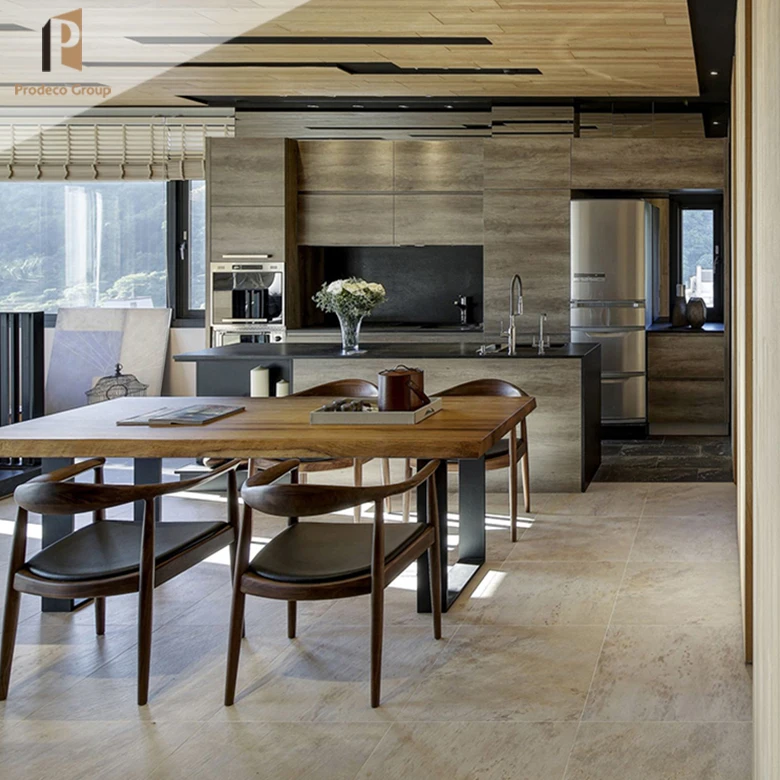 Hot Selling High End Kitchen Cabinet European Style Modern Melamine Kitchen Cabinets Design