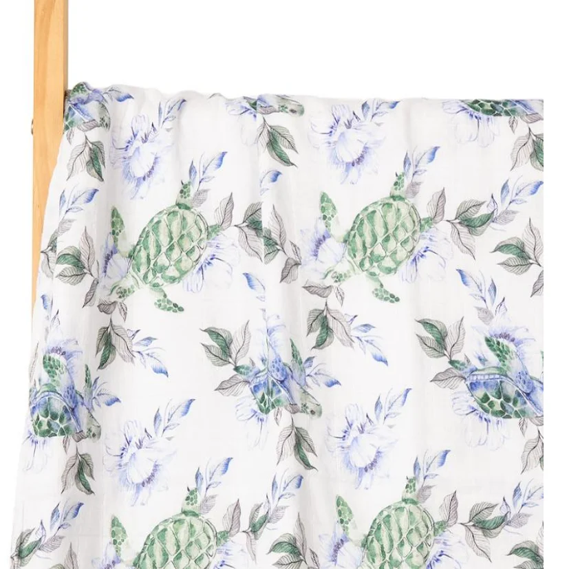 newborn baby Bamboo Organic Cotton Fiber Muslin Swaddle Wrap Kids Muslin Swaddle Blankets digital printing customized design