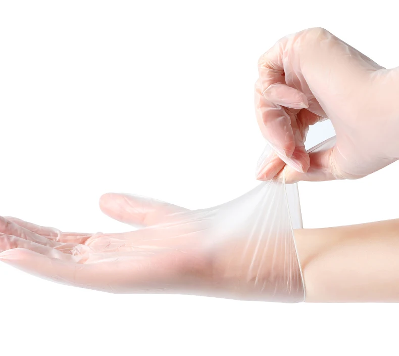 
Wholesale food grade household cleaning clear powder free pvc vinyl examination gloves 