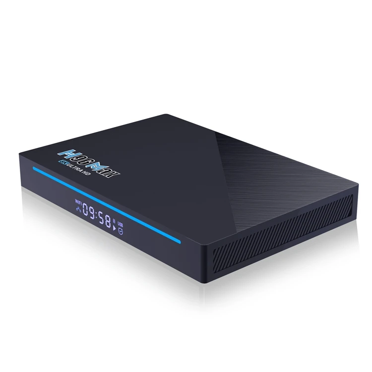 Wholesale  2.4G 5G dual wifi android tv box  1giga  Ethernet reliable OTT tv box h96 max Rockchip3566 8k tv box