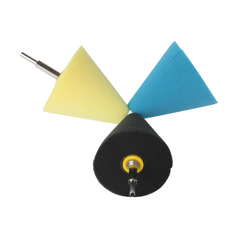 Ifoamtech high quality imported sponge car wheel Hub Drill Buffing Sponge Pads Auto Cone Metal Polish Buffing Polishing Ball