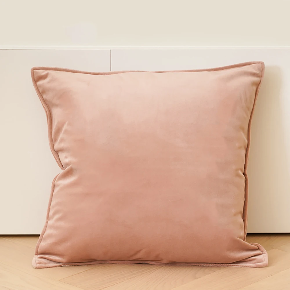 Custom size Velvet throw pillowcase for hotel All Seasons throw pillow Linen Pillowcase set cushion cover with Zip