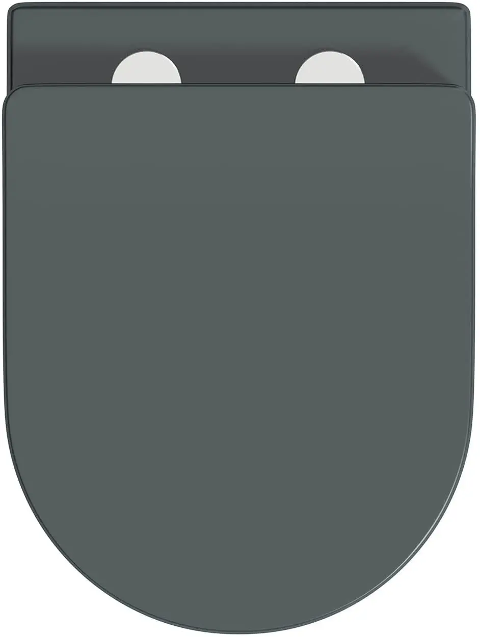 PATE LB2330MDH Charcoal Grey Wall Hung Toilet and Soft Close seat Stylish contemporary grey back to wall mounted rimless wc