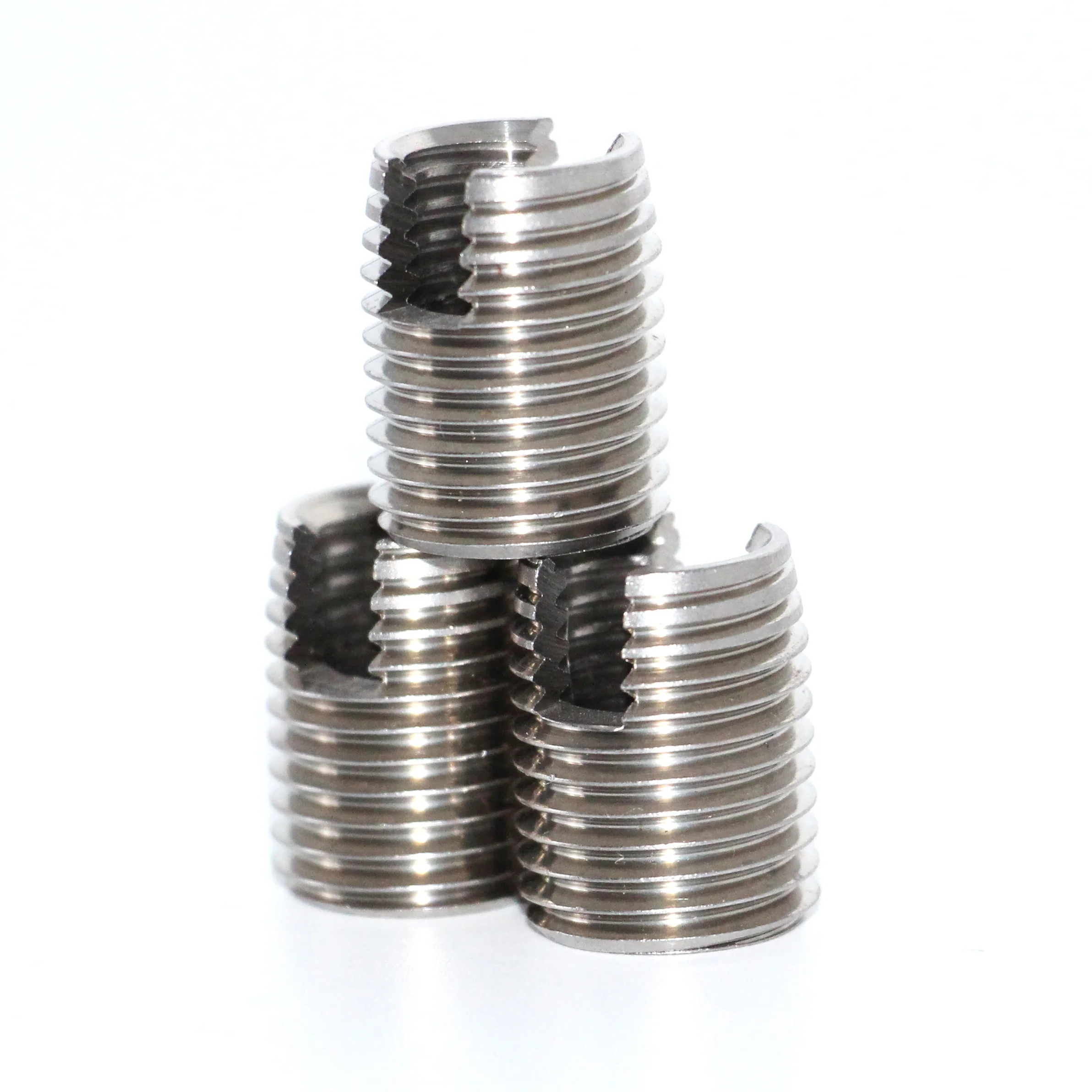 Metric 302 ss303 slotted M8 self tapping inserts with inner thread insert