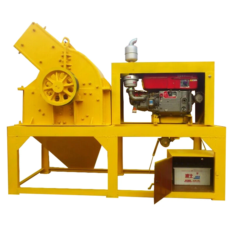 Mining Limestone Granite Rock Stone Crushing Equipment Diesel Hammer Crusher With Vibrating Screen