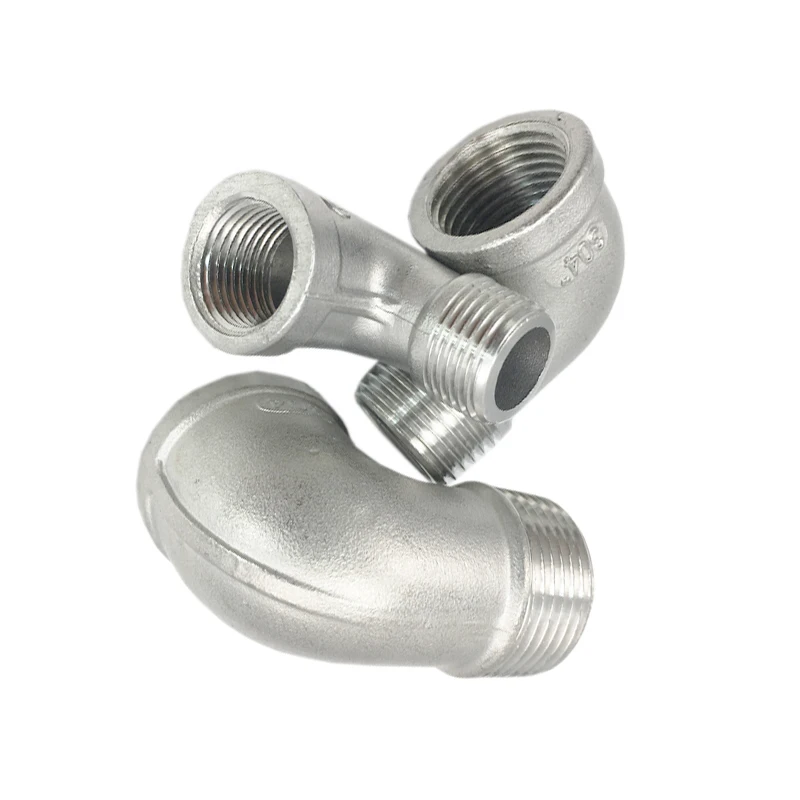 stainless steel pipe fittings ss304 ss316 male/ female 90 degree street elbow for home decoration