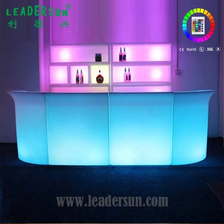 Wedding Boat Outdoor Event Party Rental Furniture Color Changing Boat Shape  Led Ice Well Mobile Mini bar Counter
