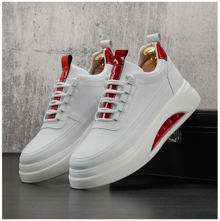 2022 Korean Style Canvas Trendy Shoes Height Increasing Custom Men Shoes with Logo Manufacturer