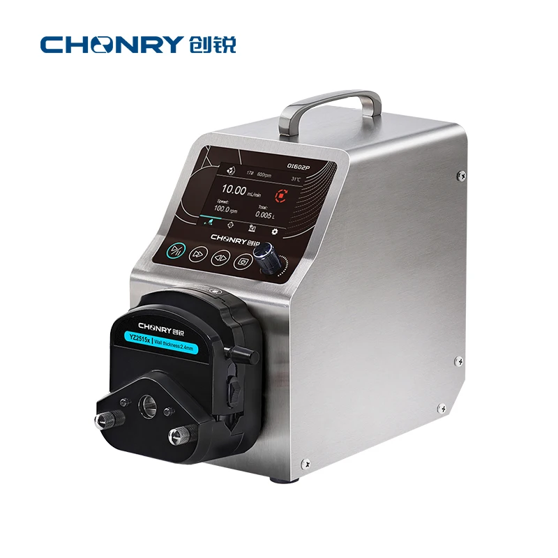 CHONRY 0I602P lab speed adjustable peristalt pump 110V/220V chocolate liquid transfer manufacturer