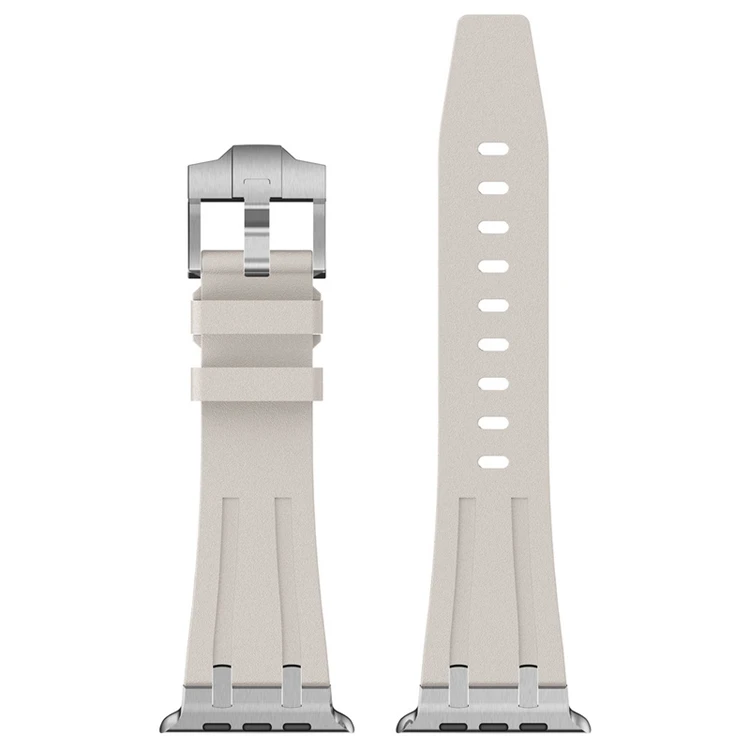 New Design Luxury Liquid Silicone Slim Band for Iwatch Ultra 2 Stone Pattern Rubber Watch Strap 42mm 44mm 45mm 49mm