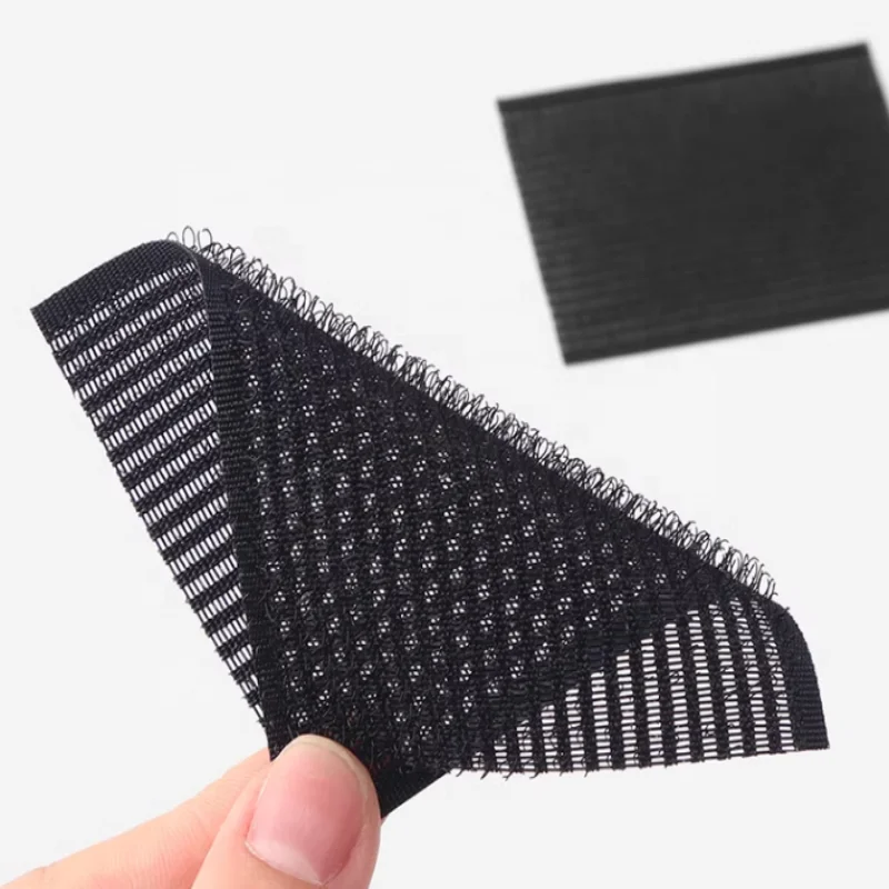 Cut Fastener Tape Sticky Hair Band Tape Nylon Hook Hair Tape Roll Logo Self Adhesive Print hair Hook And Loop