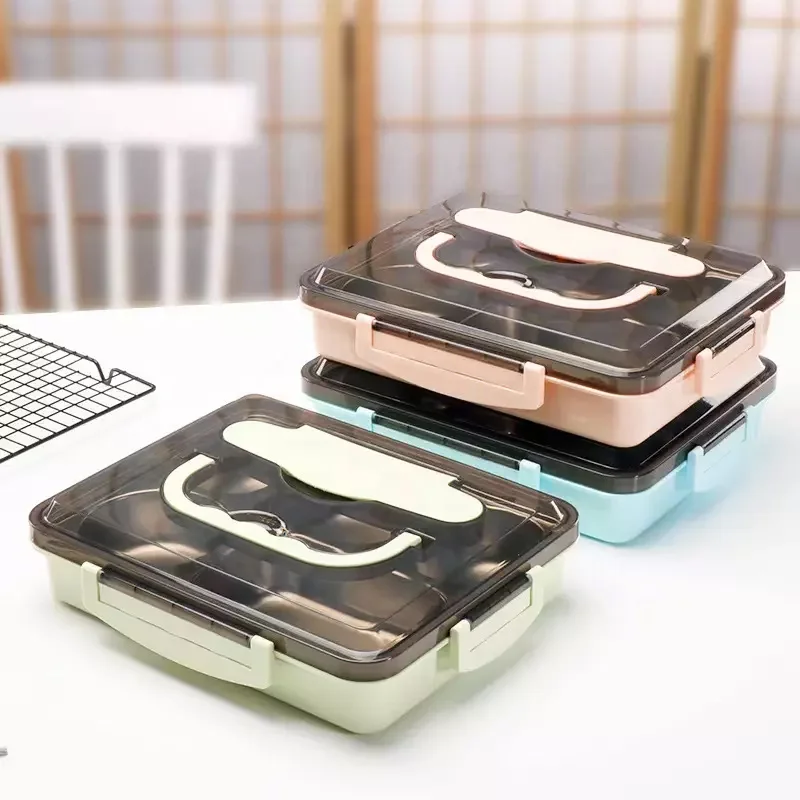 Stainless Steel 304 Eco-Friendly Thermal Bento Lunch Box Container With 5 Compartment