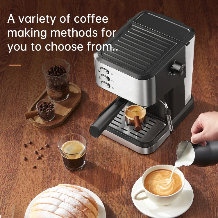 Hot sale 1.5L 20 Bar powerful with high pressure steam coffee machine Constant temperature extraction coffee maker