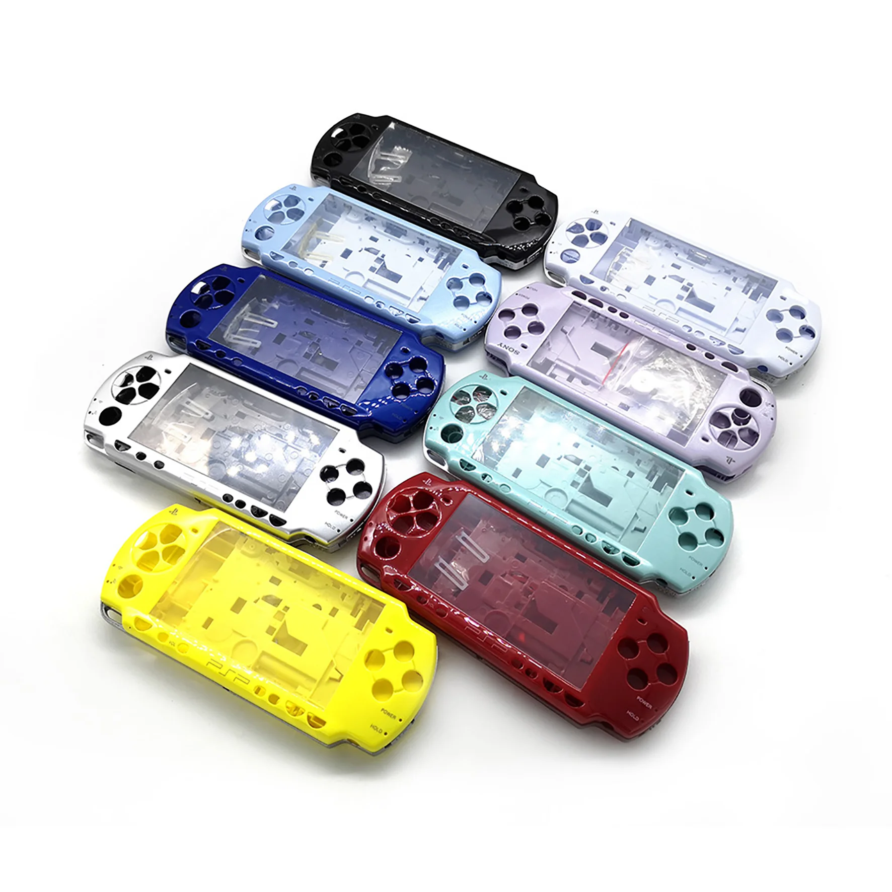 Full set plastic house shell for PSV 2000 For psvita 2000 game console Case cover shell SD cover slot function button repair