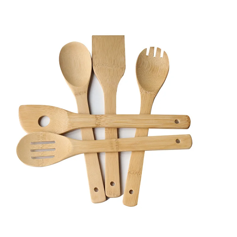 Бамбуковая лопатка, Неокрашенная лопатка для приготовления пищи, ложка для риса, лопатка с длинной ручкой, набор