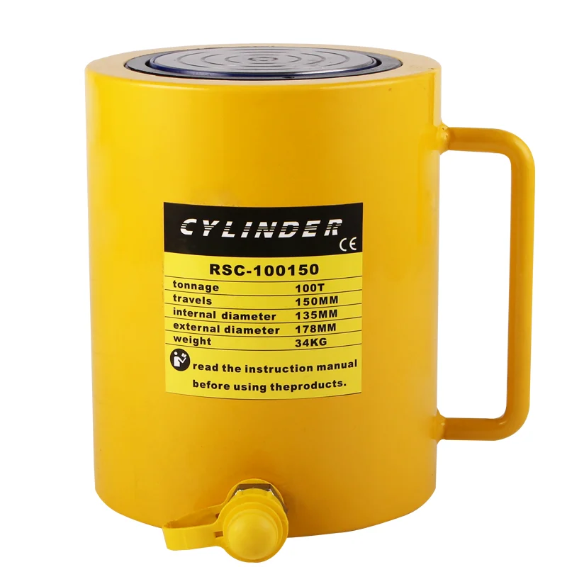 Single acting Aluminum Hydraulic Cylinders jack 100 ton air hydraulic jack FCY-100150