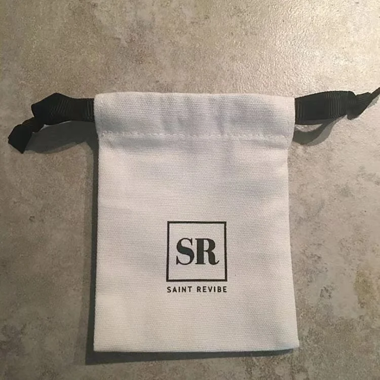 Custom Cotton Drawstring Pouch Bags Reusable Eco Friendly Blank Small Organic Cotton Drawstring Bag with Logo