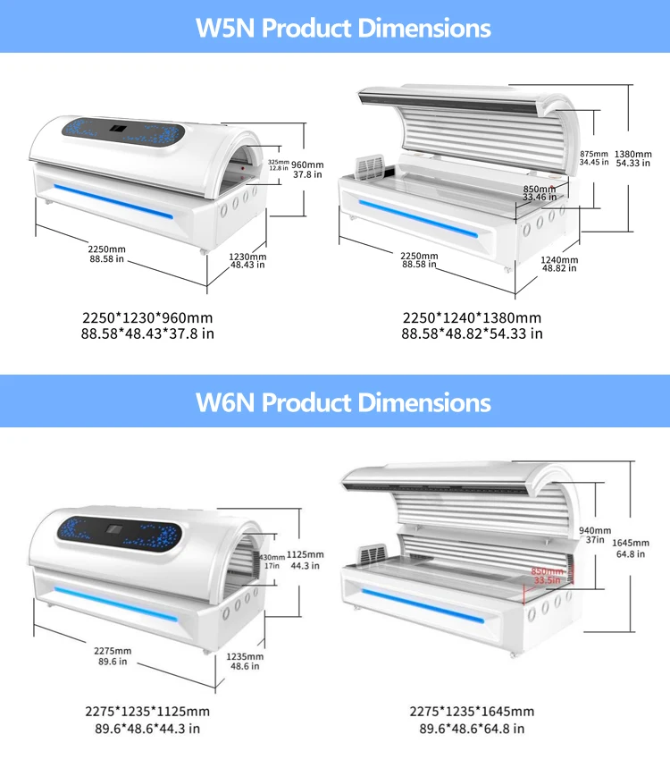 2024 Hot Selling Inflatable High Pressure Collagen Sun Lotions Lamp Best Effect Tanning Bed Solarium For Sales Beauty Salon Use