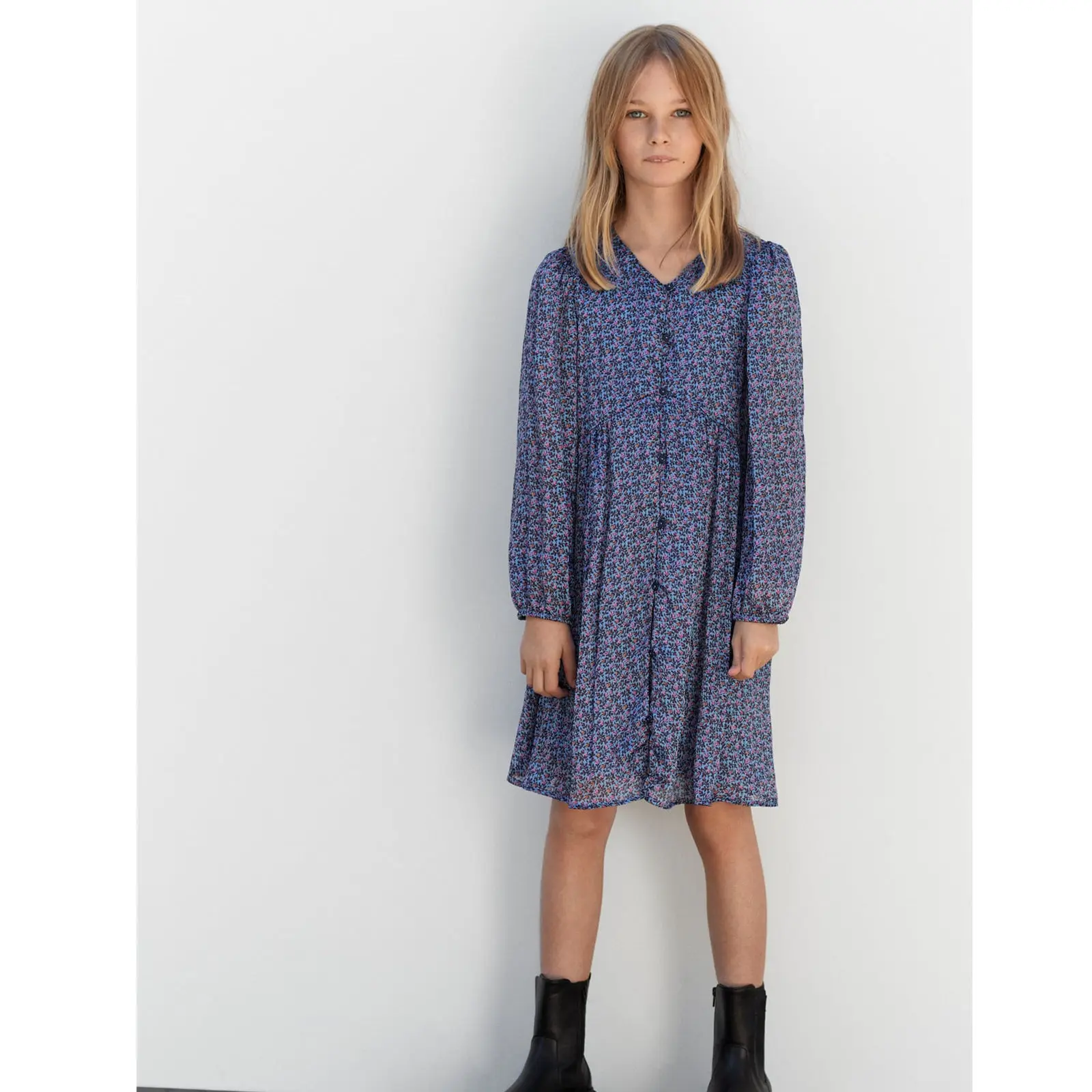 Girls Clothes Summer Fashion Designer Floral Flower Kids Clothing Floral Print Dress Girl Princess