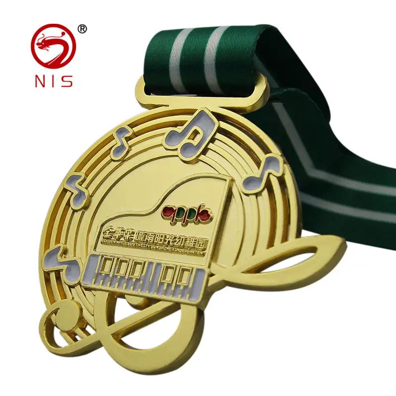 Gold souvenir trophies engraving production metal award medal producer