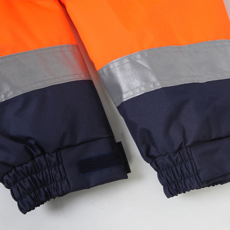Fluorescent reflective cotton canvas work jacket to ensure safety