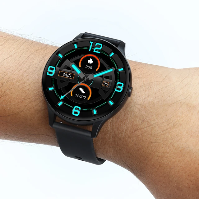 IP68 body temperature Smart Watch Sport Metal Round Case Heart Rate Sleep Monitor Waterproof Smartwatch