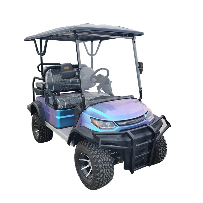 Golf pull cart golf carts electric lithium 4 seats electric ezgo with cargo box trunk golf cart steering wheel