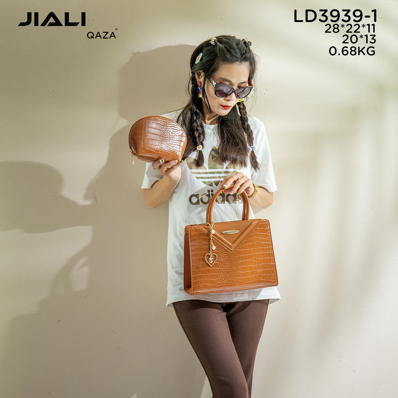 JIALI QAZA Supplier Wholesale handbags for women luxury 2023 new fashion design leather ladies hand bags high quality 2 in1 bags