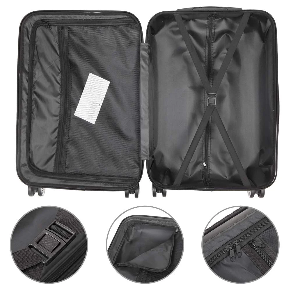 July 4 Wheels Hard Shell ABS Trolley Travelling Bags Maleta de Viajes Suitcases Luggage 3 Pieces Koffer Sets