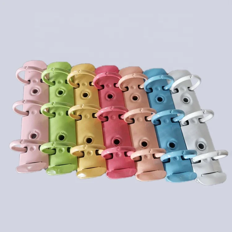 Macaron Mini 3 Ring Binder Mechanism A8,Blue Pink Yellow Purple O-Shaped Metal Binder Rings For DIY Notebooks