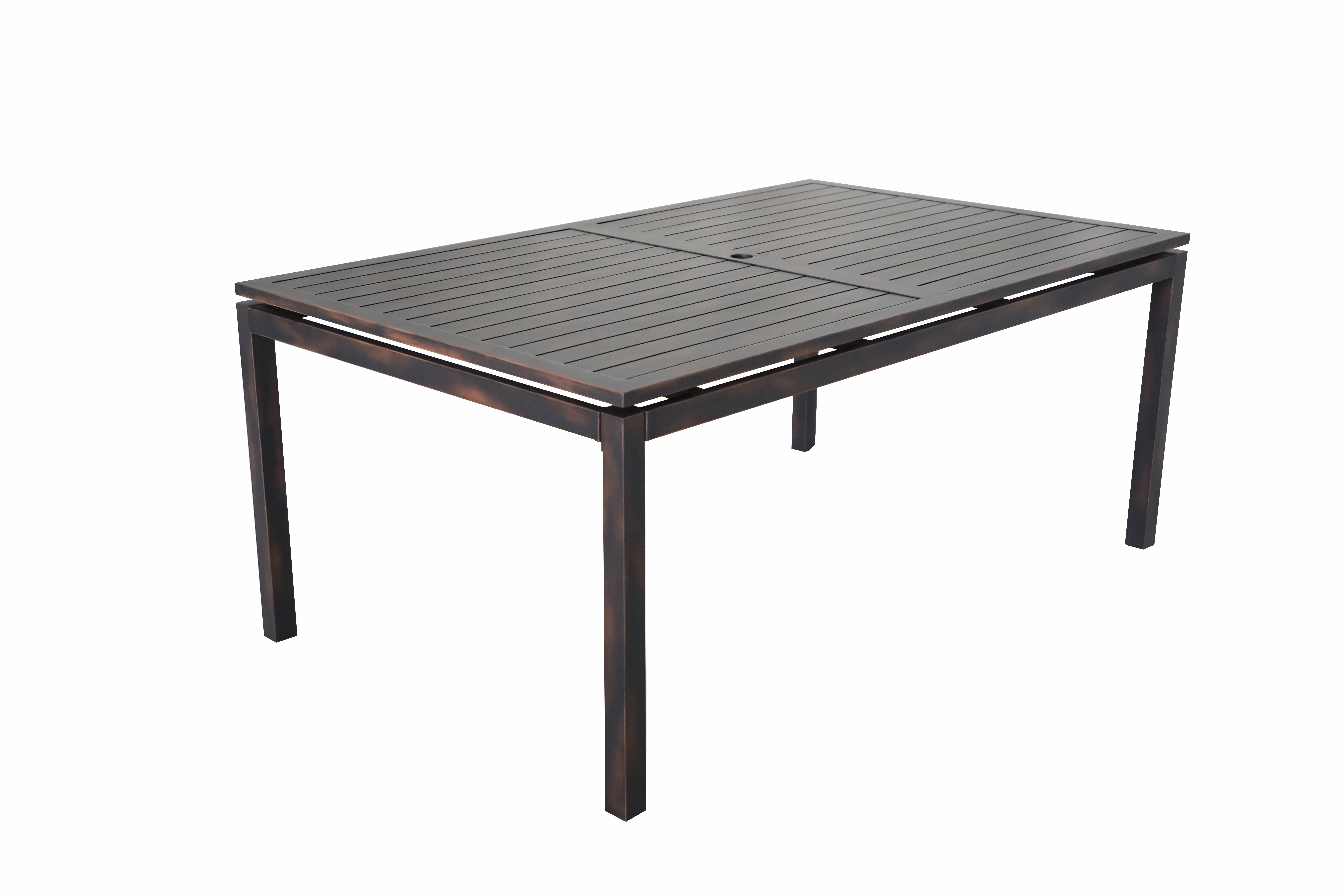 China factory modern design family dinner party garden outdoor dining table and chairs with 6 pcs luxury rattan spring chairs