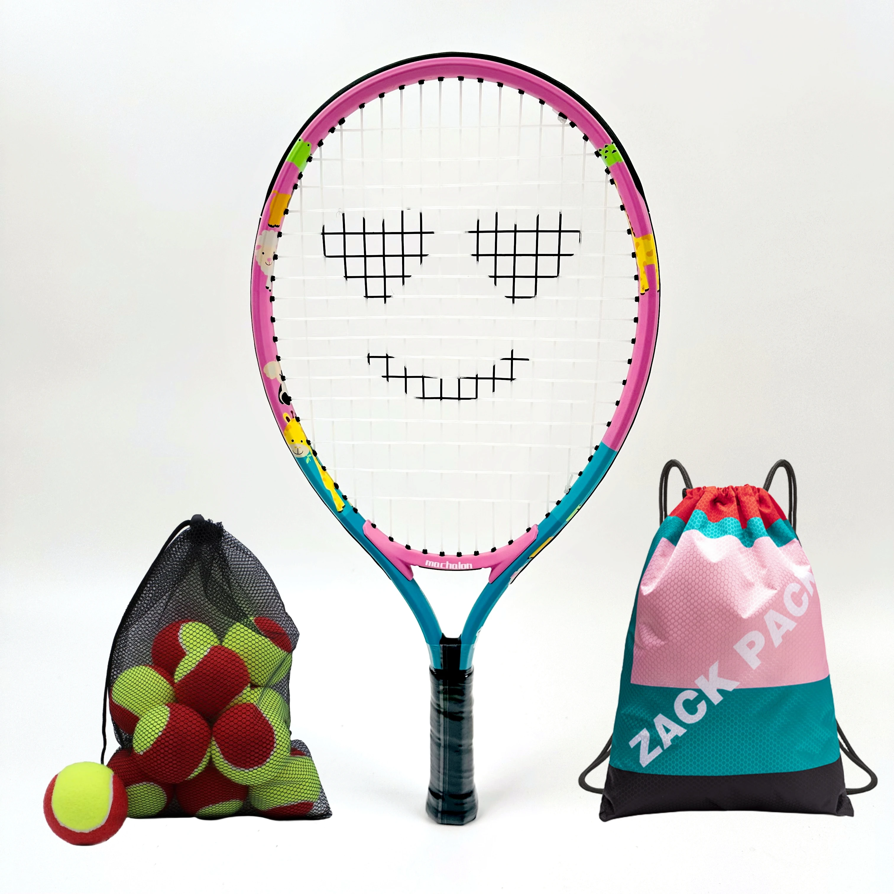 Popular High quality custom kids training lawn tennis racket  junior tennis racquets aluminum tennis racket 17 19 21 23 25inch