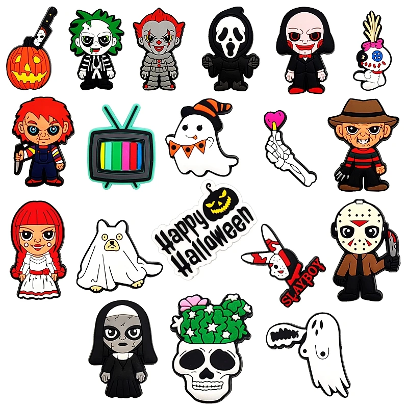 Halloween Horror Croc Charms Movie gifts Party Favors Supplies croc shoe charms for clogs decorations