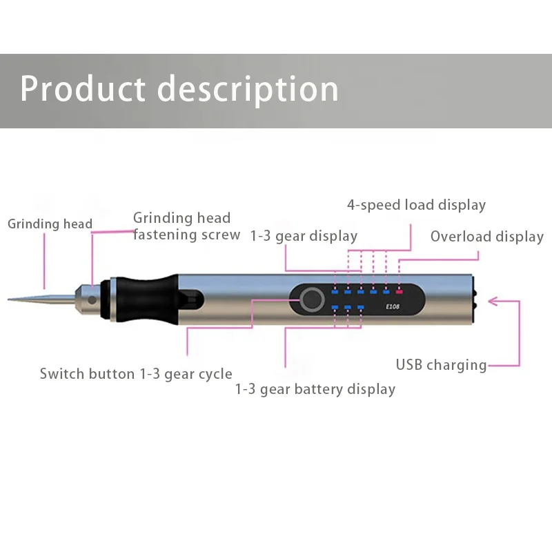 Portable Electric Mini Drill USB charging DIY Rotary Cordless Wireless polishing engraving tool For Metal Wood Glass Plastic