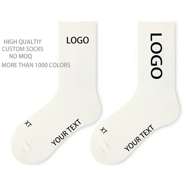 OEM Custom Socks Design with Own Logo Crew Dress Organic Bamboo Cotton Man Sport Socks Custom Packaging