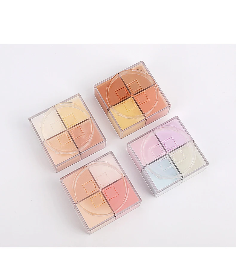 
Wholesale Makeup Private Label Supplies Cosmetics Face Translucent Setting Loose face powder with puff loose powder packaging 