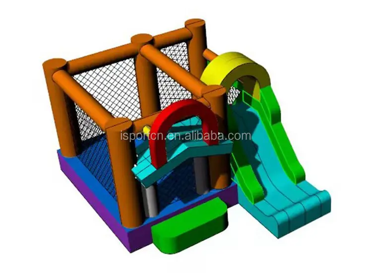 2018 Hot sale commercial jumping bouncer house combo jumpoline inflatable bouncy castle with water slide