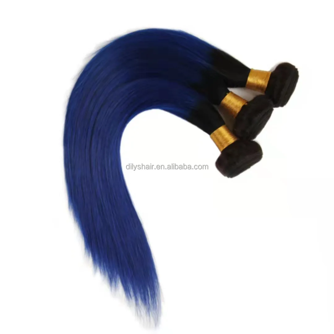 Top Grade Brazilian Virgin Raw Blue Orange Red Pink Silver Grey Colour Straight Weave Bundles Colored Human Hair Extensions