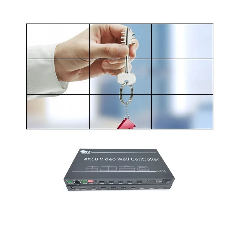 Bitvisus 2x3 4KUltra UHD 3840x2160@60HZ HDMI 2.0 multi screen 2x3 3x2 Video Wall Controller