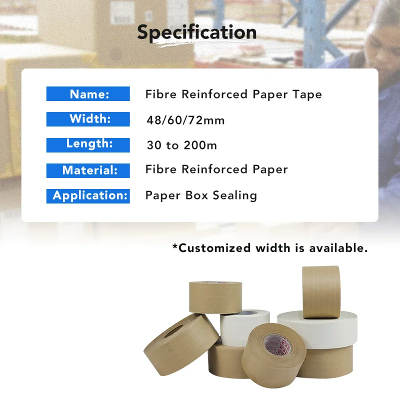 Custom packing water gum activated kraft paper tape of PaperEZ