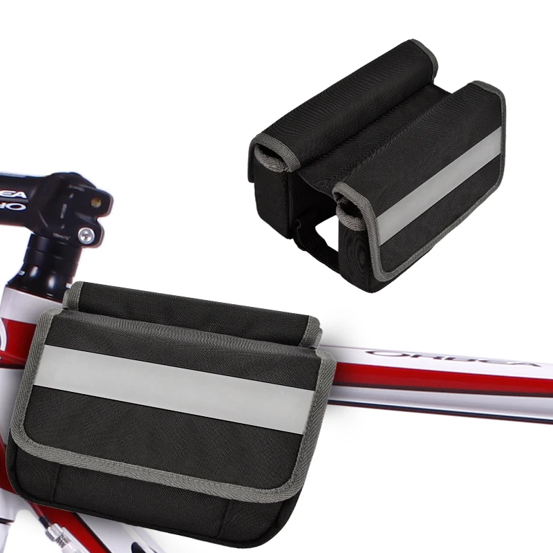 Customized Sport Travel Saddle Frame Tube Double Cycling Shockproof Reflective Bike Bags Bicycle Storage Bag